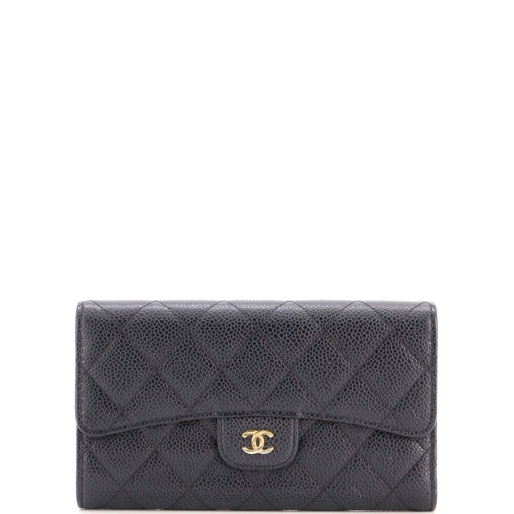 Chanel Long Trifold Classic Flap Wallet
